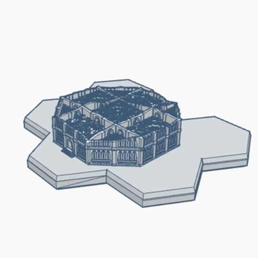 Gothic Ruined Building 133 Hex Map Scale HMSGR133